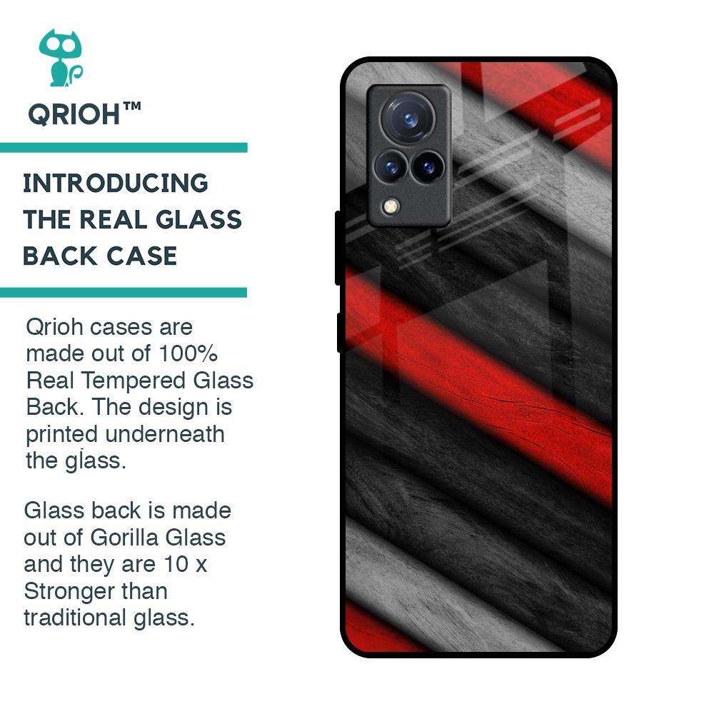 Soft Wooden Texture Glass Case for Vivo V21
