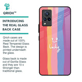 Lucky Abstract Glass Case for Vivo V21