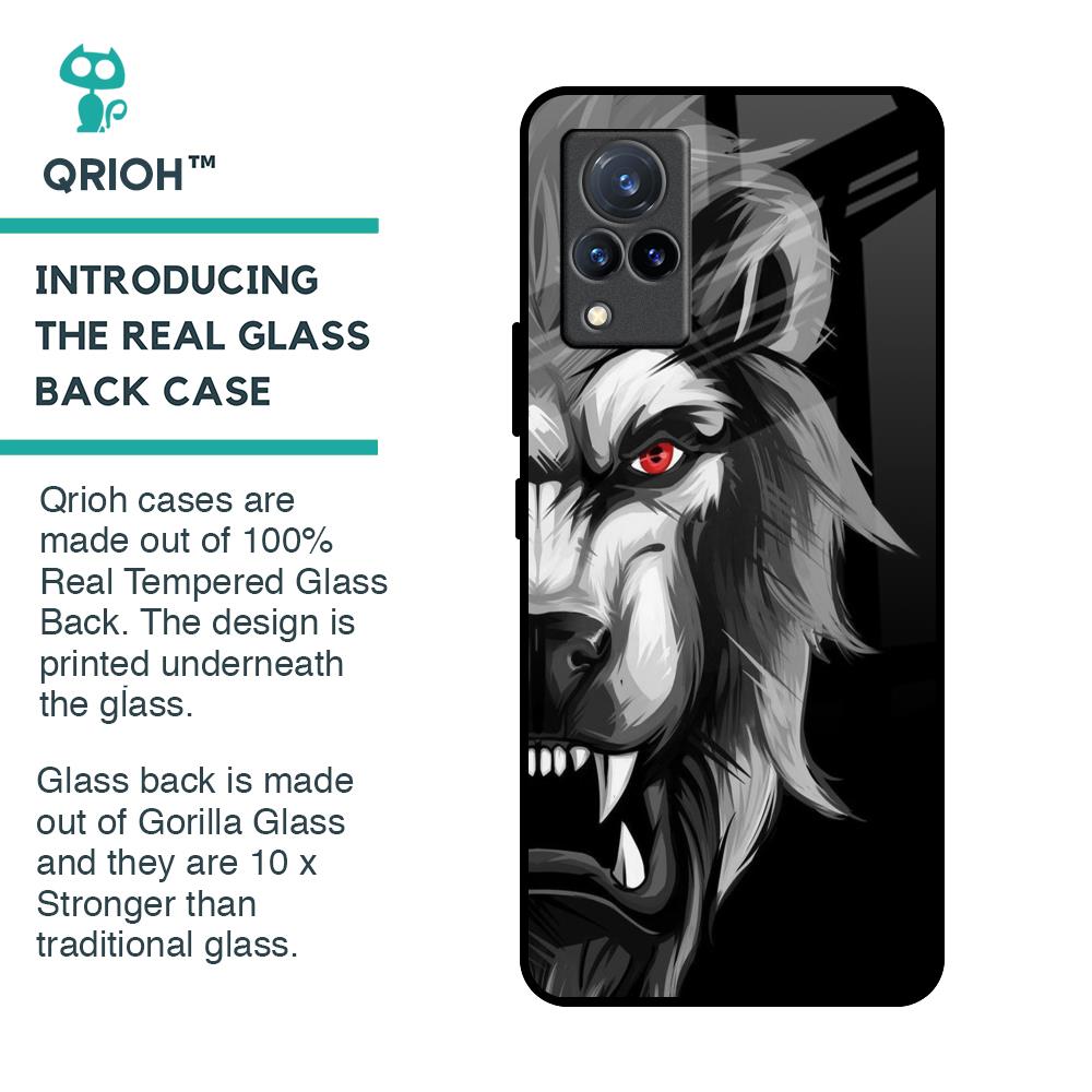 Wild Lion Glass Case for Vivo V21