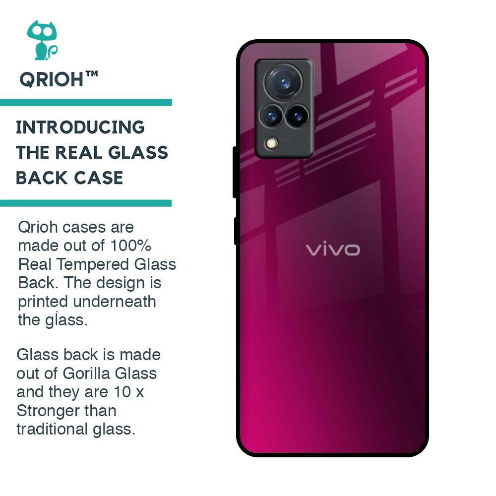Pink Burst Glass Case for Vivo V21