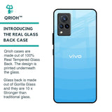 Wavy Blue Pattern Glass Case for Vivo V21