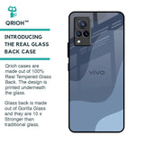 Navy Blue Ombre Glass Case for Vivo V21