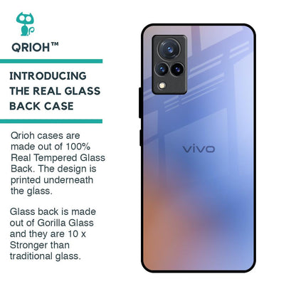 Blue Aura Glass Case for Vivo V21
