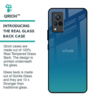 Celestial Blue Glass Case For Vivo V21