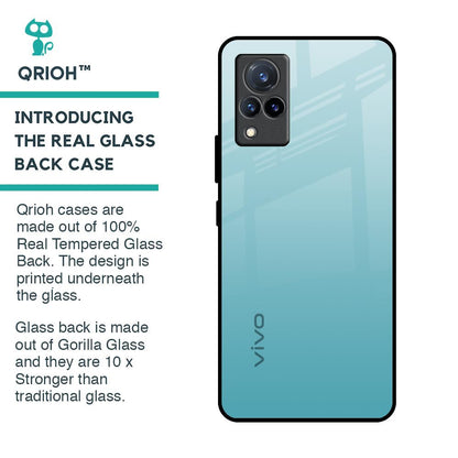Arctic Blue Glass Case For Vivo V21