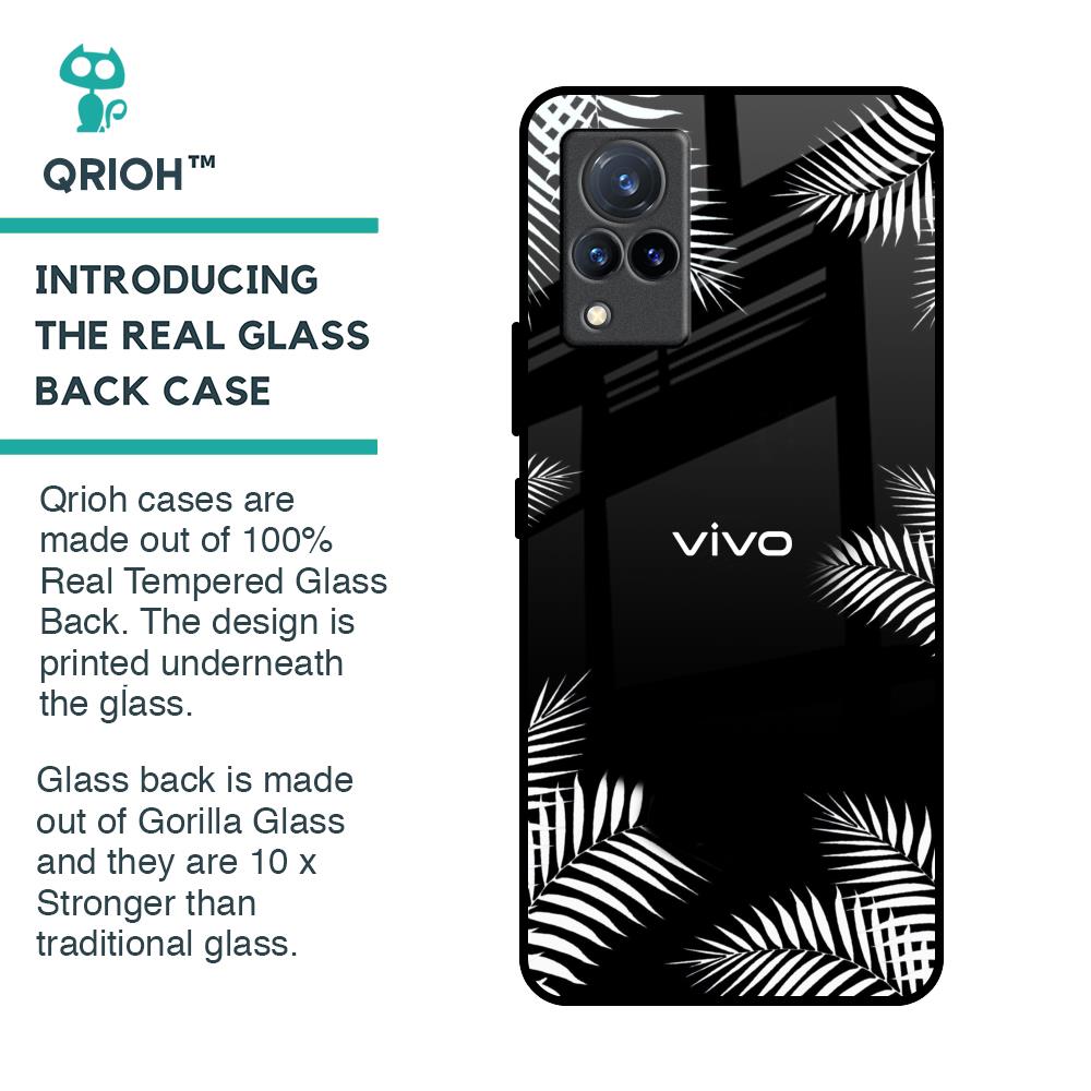 Zealand Fern Design Glass Case For Vivo V21