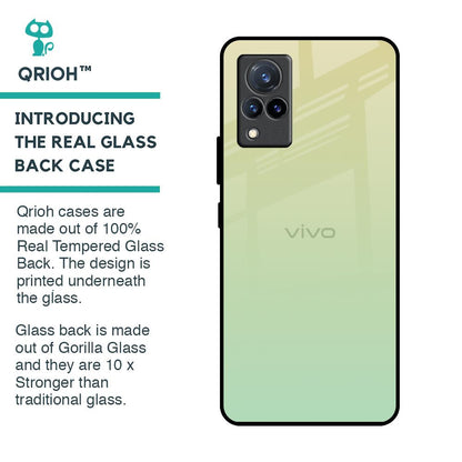 Mint Green Gradient Glass Case for Vivo V21