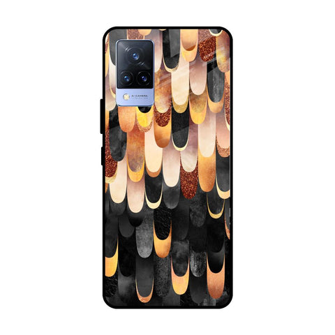 Bronze Abstract Vivo V21 Glass Cases & Covers Online