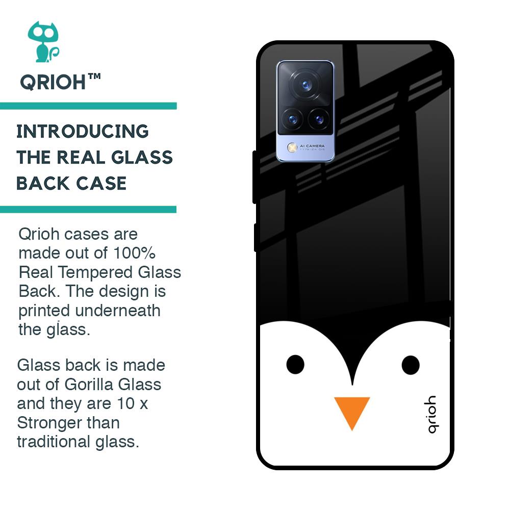 Cute Penguin Glass Case for Vivo V21