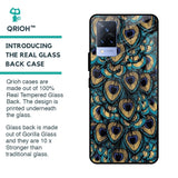Peacock Feathers Glass case for Vivo V21