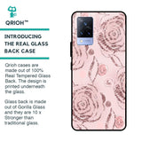 Shimmer Roses Glass case for Vivo V21