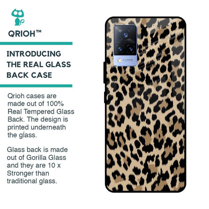 Leopard Seamless Glass Case For Vivo V21