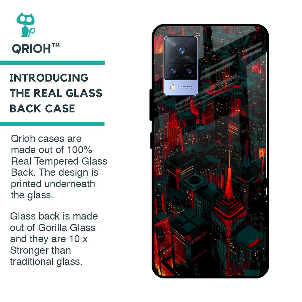City Light Glass Case For Vivo V21