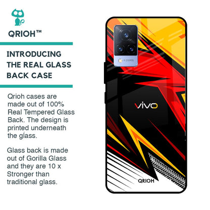 Race Jersey Pattern Glass Case For Vivo V21