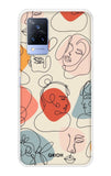 Abstract Faces Vivo V21 Back Cover