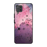 Space Doodles Samsung Galaxy M42 Glass Back Cover Online