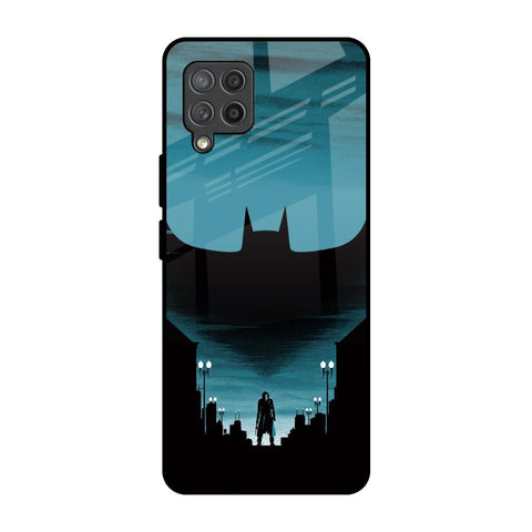 Cyan Bat Samsung Galaxy M42 Glass Back Cover Online