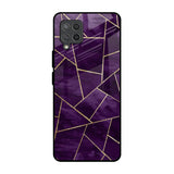 Geometric Purple Samsung Galaxy M42 Glass Back Cover Online