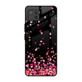 Heart Rain Fall Samsung Galaxy M42 Glass Back Cover Online