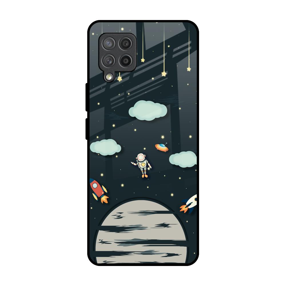 Astronaut Dream Samsung Galaxy M42 Glass Back Cover Online