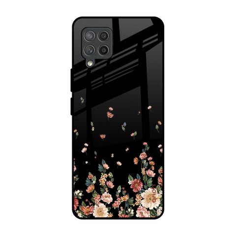 Floating Floral Print Samsung Galaxy M42 Glass Back Cover Online