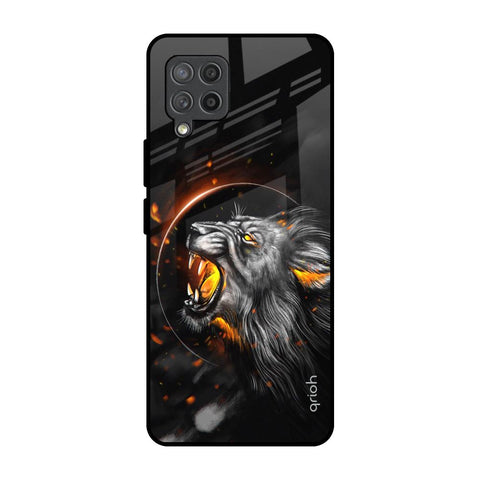 Aggressive Lion Samsung Galaxy M42 Glass Back Cover Online