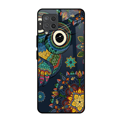 Owl Art Samsung Galaxy M42 Glass Back Cover Online