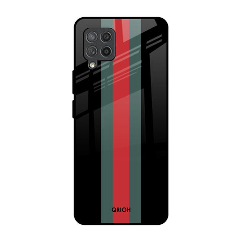 Vertical Stripes Samsung Galaxy M42 Glass Back Cover Online