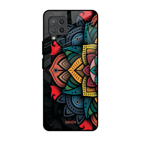 Retro Gorgeous Flower Samsung Galaxy M42 Glass Back Cover Online