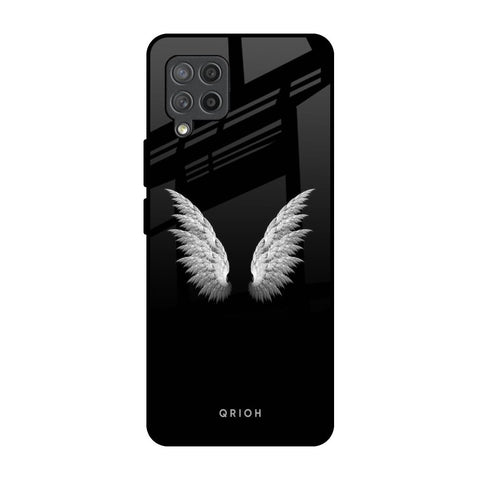 White Angel Wings Samsung Galaxy M42 Glass Back Cover Online