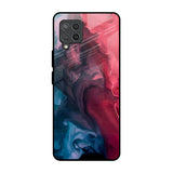 Blue & Red Smoke Samsung Galaxy M42 Glass Back Cover Online