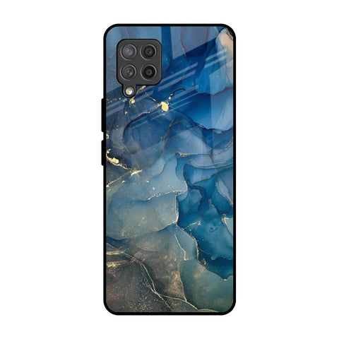 Blue Cool Marble Samsung Galaxy M42 Glass Back Cover Online
