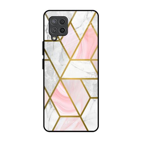 Geometrical Marble Samsung Galaxy M42 Glass Back Cover Online