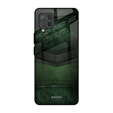Green Leather Samsung Galaxy M42 Glass Back Cover Online