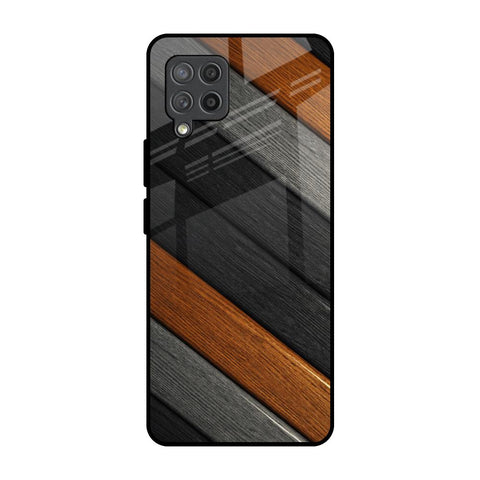 Tri Color Wood Samsung Galaxy M42 Glass Back Cover Online
