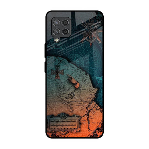 Geographical Map Samsung Galaxy M42 Glass Back Cover Online