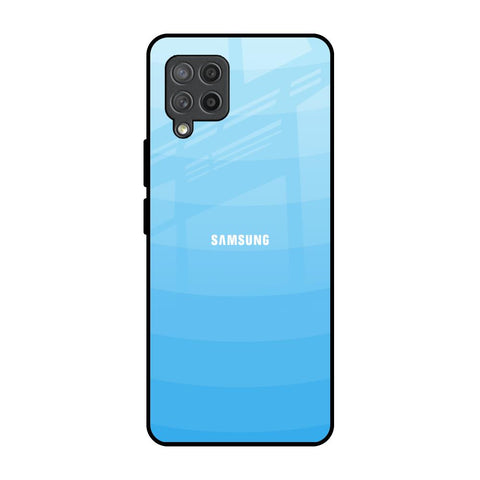 Wavy Blue Pattern Samsung Galaxy M42 Glass Back Cover Online