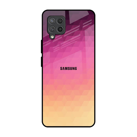 Geometric Pink Diamond Samsung Galaxy M42 Glass Back Cover Online