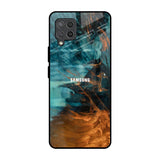 Golden Splash Samsung Galaxy M42 Glass Back Cover Online