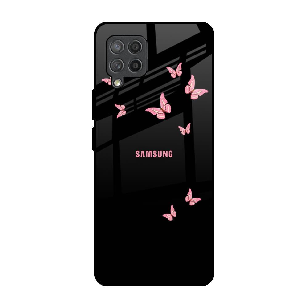 Fly Butterfly Samsung Galaxy M42 Glass Back Cover Online