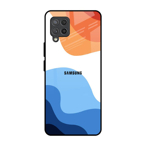 Wavy Color Pattern Samsung Galaxy M42 Glass Back Cover Online