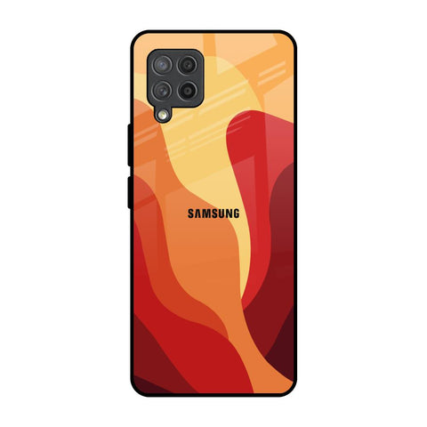Magma Color Pattern Samsung Galaxy M42 Glass Back Cover Online