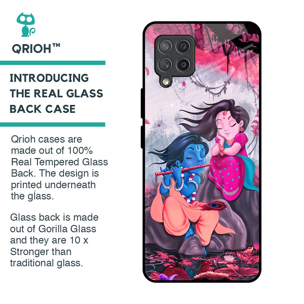 Radha Krishna Art Glass Case for Samsung Galaxy M42