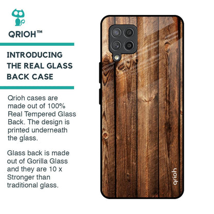 Timber Printed Glass Case for Samsung Galaxy M42
