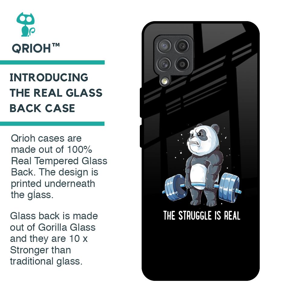 Real Struggle Glass Case for Samsung Galaxy M42