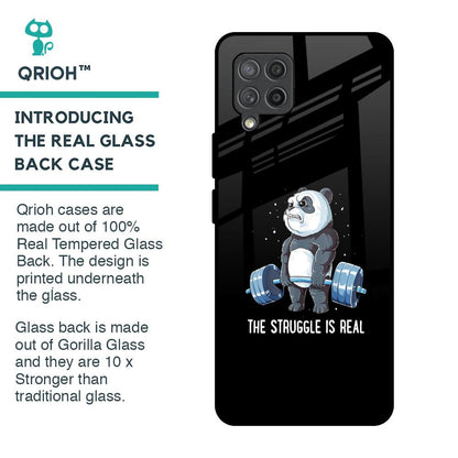 Real Struggle Glass Case for Samsung Galaxy M42