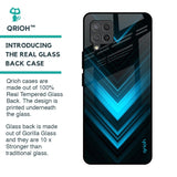 Vertical Blue Arrow Glass Case For Samsung Galaxy M42