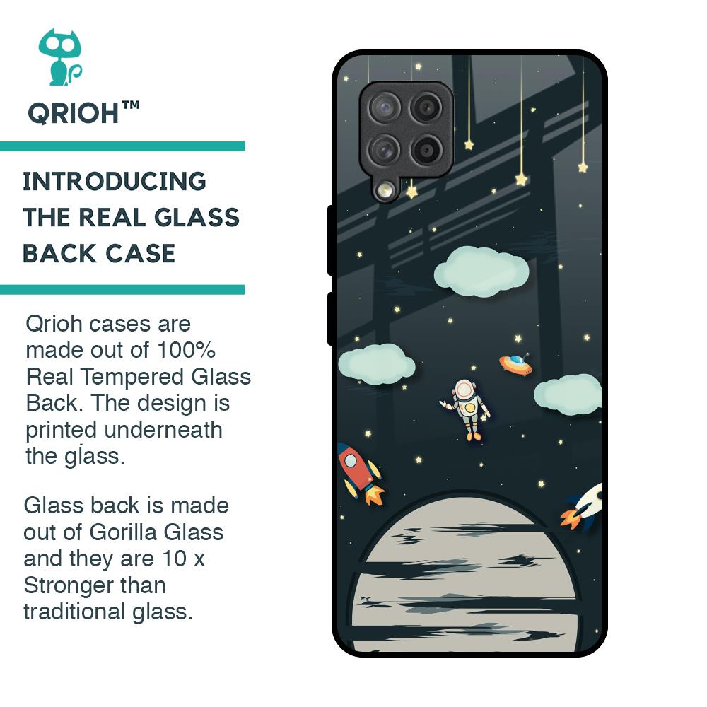 Astronaut Dream Glass Case For Samsung Galaxy M42