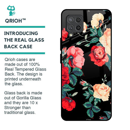 Floral Bunch Glass Case For Samsung Galaxy M42