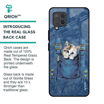 Kitty In Pocket Glass Case For Samsung Galaxy M42